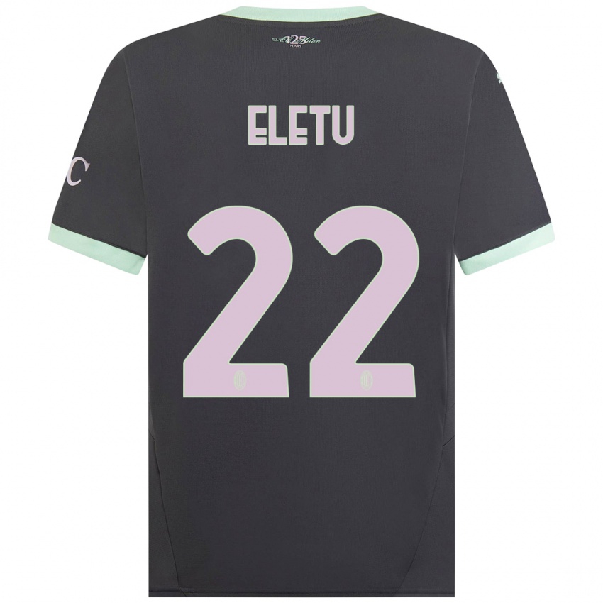 Hombre Camiseta Victor Eletu #22 Gris Equipación Tercera 2024/25 La Camisa Argentina