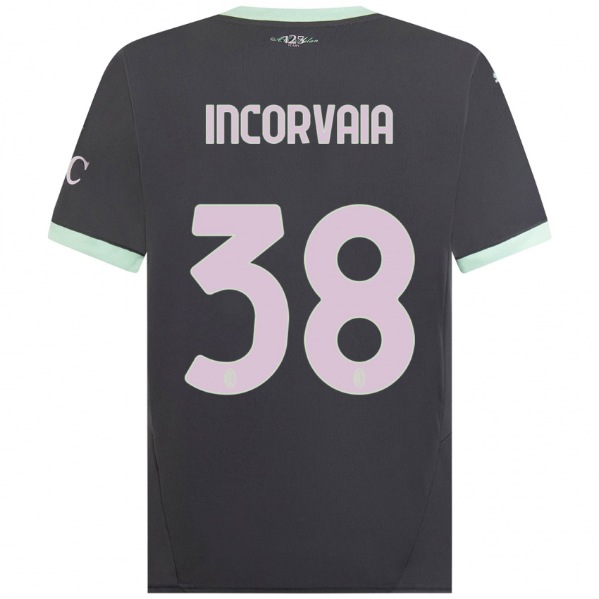 Hombre Camiseta Giovanni Incorvaia #38 Gris Equipación Tercera 2024/25 La Camisa Argentina