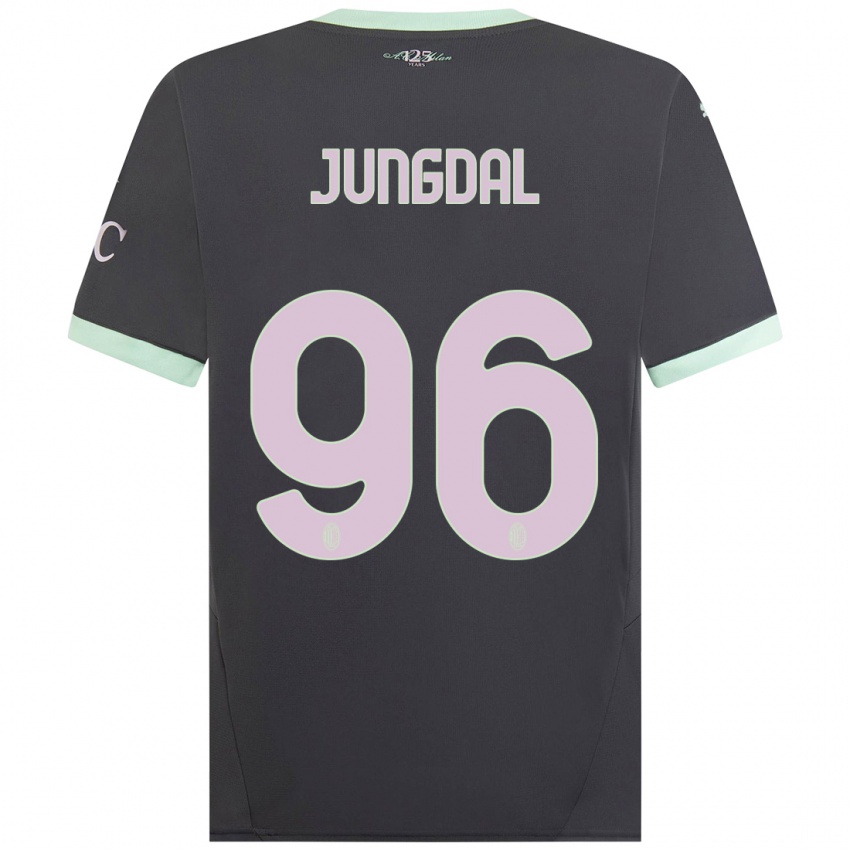 Hombre Camiseta Andreas Jungdal #96 Gris Equipación Tercera 2024/25 La Camisa Argentina