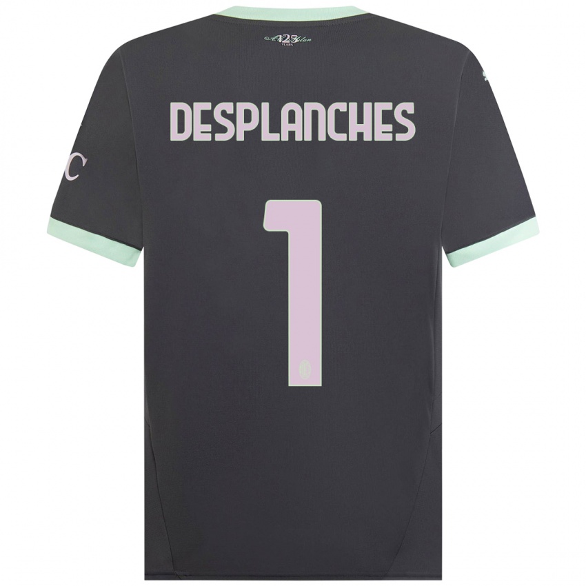 Hombre Camiseta Sebastiano Desplanches #1 Gris Equipación Tercera 2024/25 La Camisa Argentina