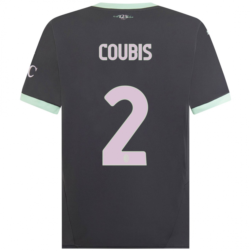 Hombre Camiseta Andrei Coubis #2 Gris Equipación Tercera 2024/25 La Camisa Argentina