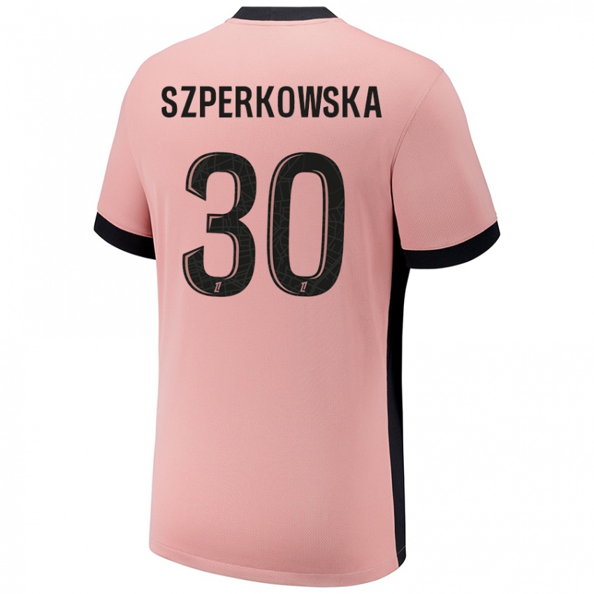 Hombre Camiseta Oliwia Szperkowska #30 Rosa Óxido Equipación Tercera 2024/25 La Camisa Argentina