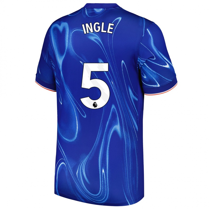 Mujer Camiseta Sophie Ingle #5 Azul Blanco 1ª Equipación 2024/25 La Camisa Argentina