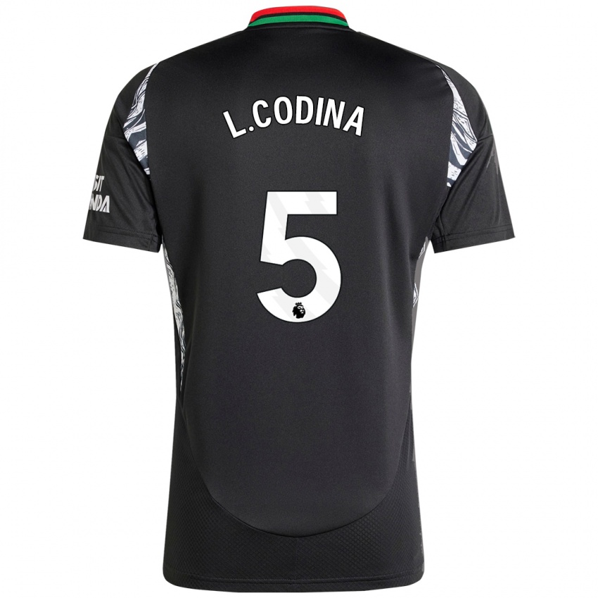 Mujer Camiseta Laia Codina #5 Negro 2ª Equipación 2024/25 La Camisa Argentina