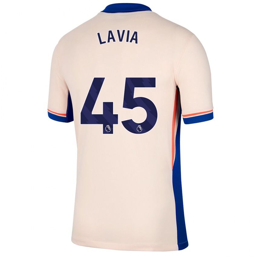 Mujer Camiseta Romeo Lavia #45 Beige Claro 2ª Equipación 2024/25 La Camisa Argentina