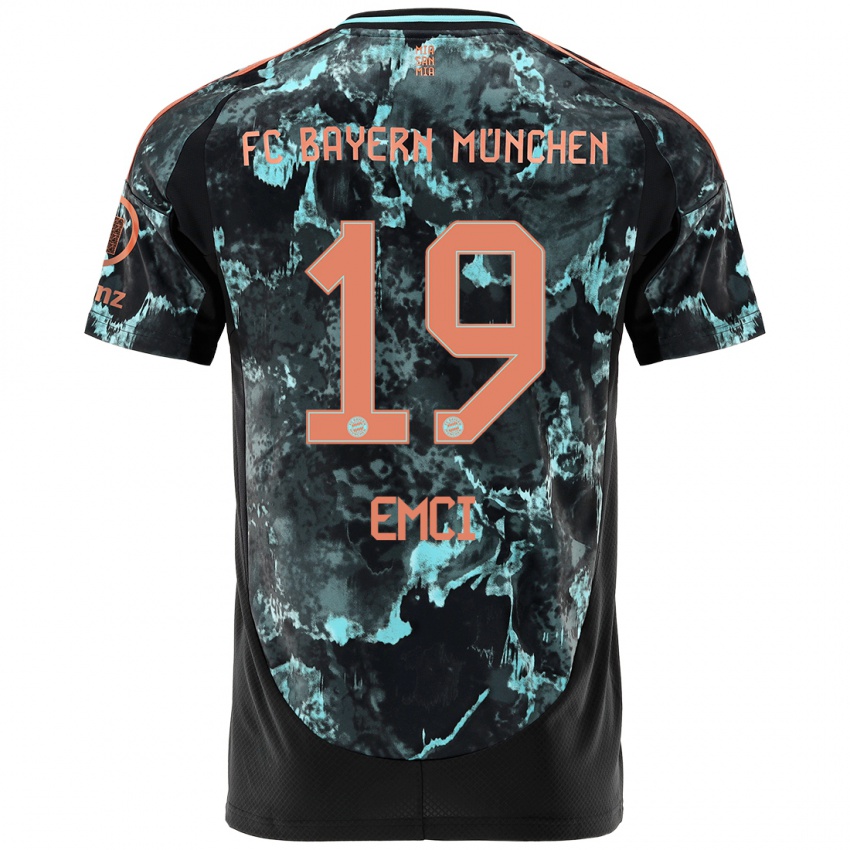 Mujer Camiseta Ben Emci #19 Negro 2ª Equipación 2024/25 La Camisa Argentina