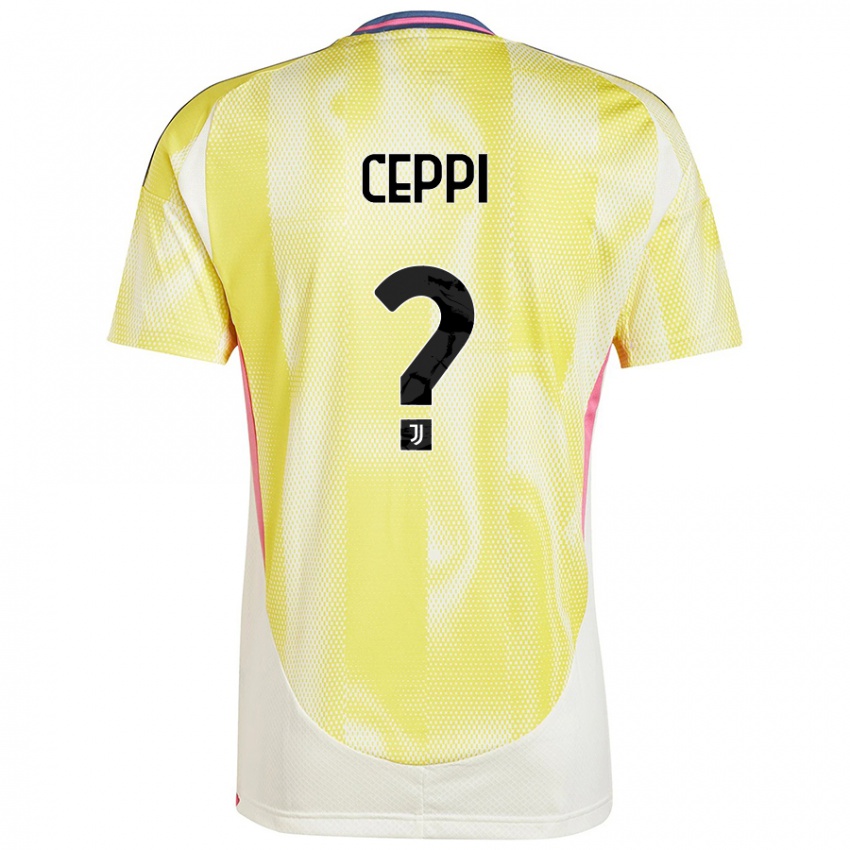 Mujer Camiseta Paolo Ceppi #0 Amarillo Solar 2ª Equipación 2024/25 La Camisa Argentina