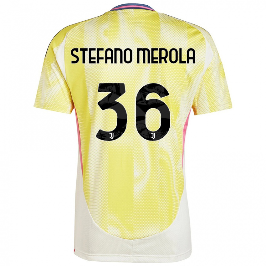 Mujer Camiseta Antonio Stefano Merola #36 Amarillo Solar 2ª Equipación 2024/25 La Camisa Argentina