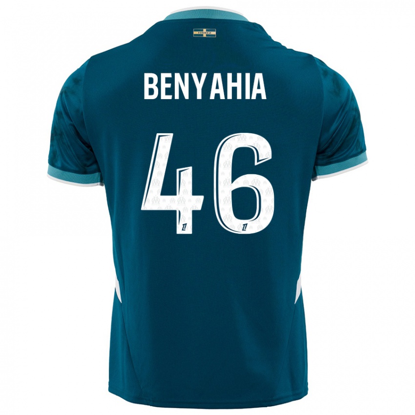 Mujer Camiseta Aylan Benyahia-Tani #46 Azul Turquesa 2ª Equipación 2024/25 La Camisa Argentina