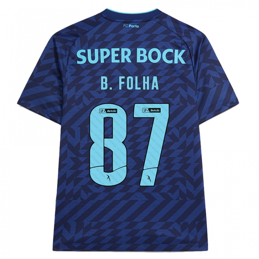 Mujer Camiseta Bernardo Folha #87 Azul Marino Equipación Tercera 2024/25 La Camisa Argentina