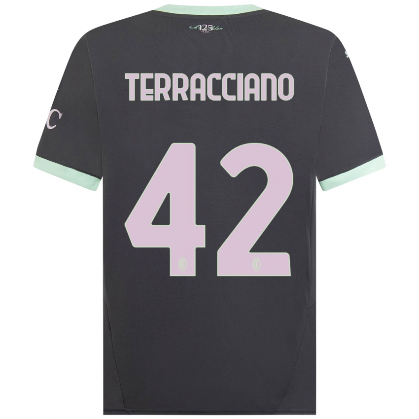 Mujer Camiseta Filippo Terracciano #42 Gris Equipación Tercera 2024/25 La Camisa Argentina