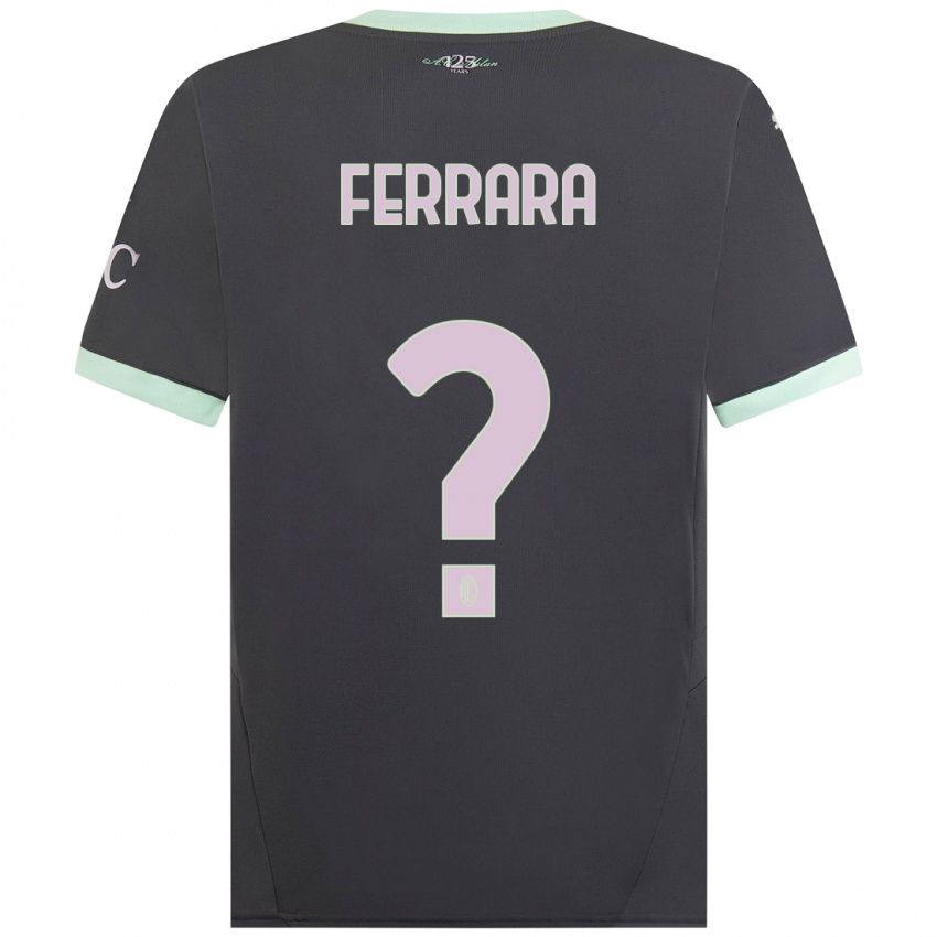 Mujer Camiseta Francesco Ferrara #0 Gris Equipación Tercera 2024/25 La Camisa Argentina