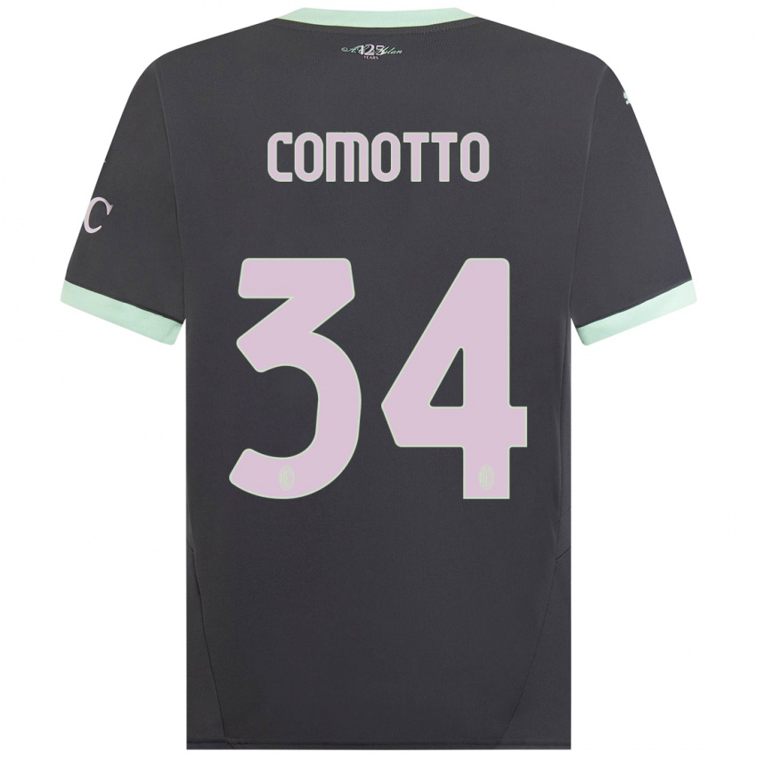 Mujer Camiseta Christian Comotto #34 Gris Equipación Tercera 2024/25 La Camisa Argentina