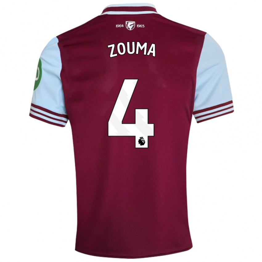 Niño Camiseta Kurt Zouma #4 Rojo Oscuro 1ª Equipación 2024/25 La Camisa Argentina