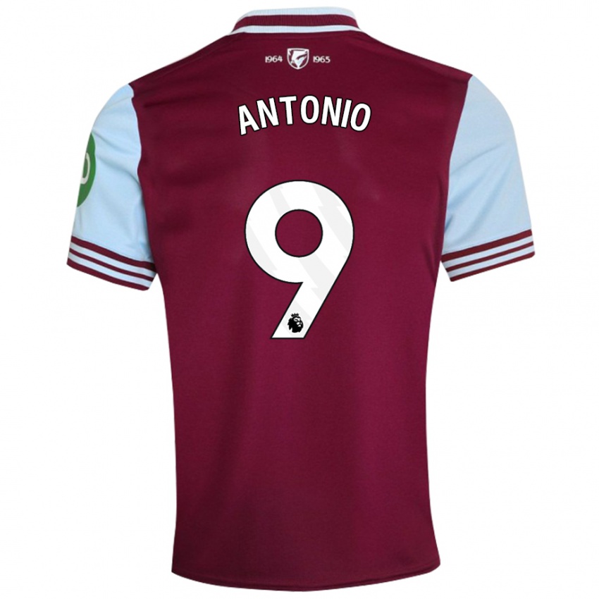 Niño Camiseta Michail Antonio #9 Rojo Oscuro 1ª Equipación 2024/25 La Camisa Argentina