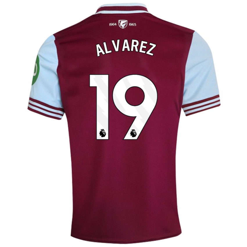 Niño Camiseta Edson Alvarez #19 Rojo Oscuro 1ª Equipación 2024/25 La Camisa Argentina