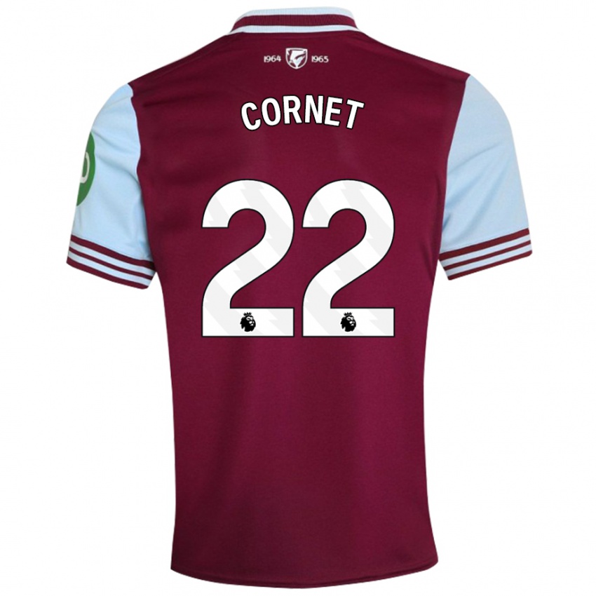 Niño Camiseta Maxwel Cornet #22 Rojo Oscuro 1ª Equipación 2024/25 La Camisa Argentina