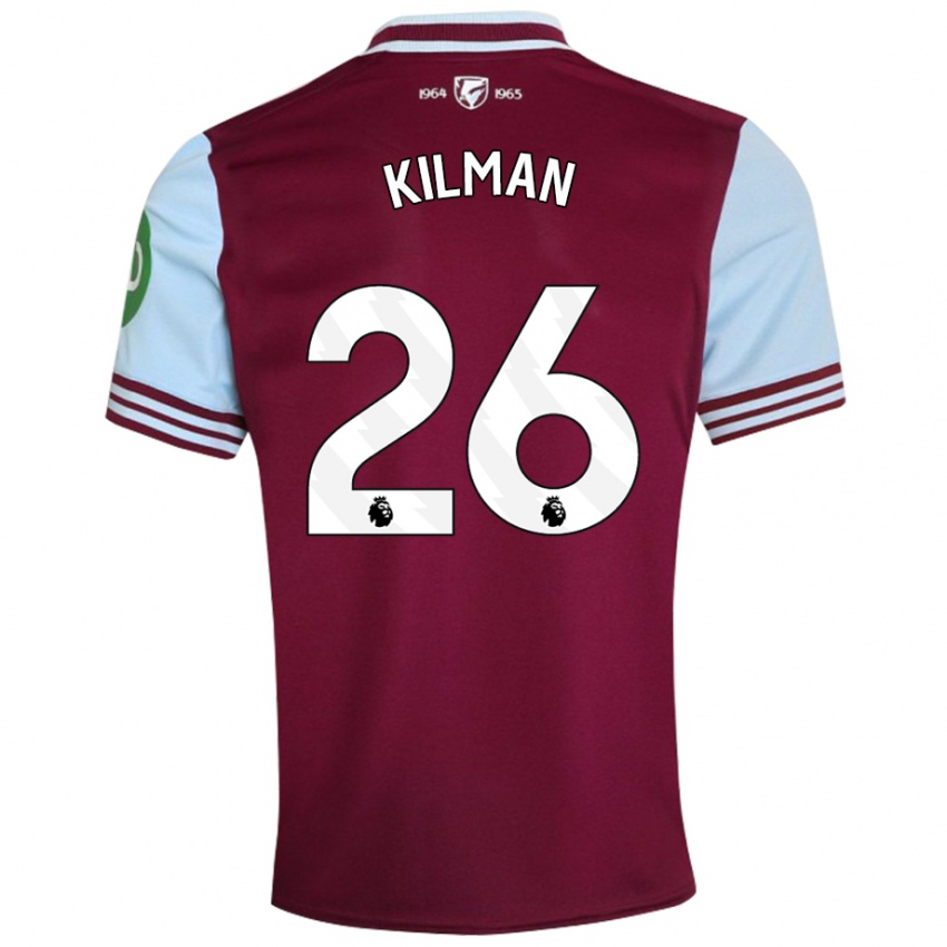 Niño Camiseta Max Kilman #26 Rojo Oscuro 1ª Equipación 2024/25 La Camisa Argentina