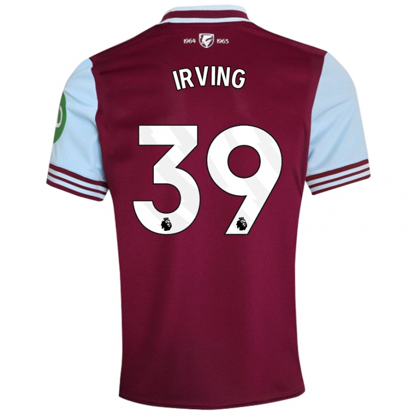 Niño Camiseta Andy Irving #39 Rojo Oscuro 1ª Equipación 2024/25 La Camisa Argentina