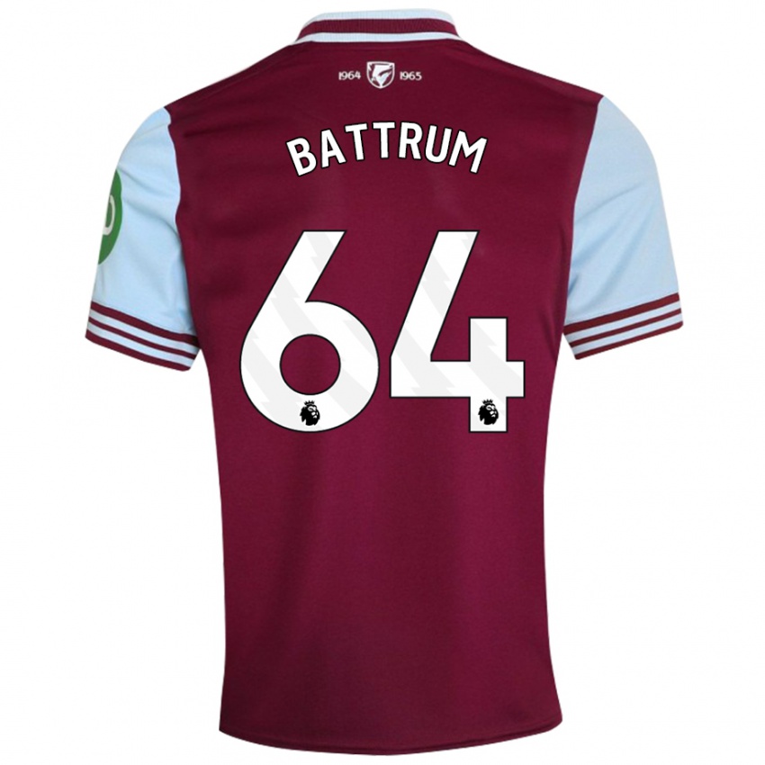 Niño Camiseta Ryan Battrum #64 Rojo Oscuro 1ª Equipación 2024/25 La Camisa Argentina