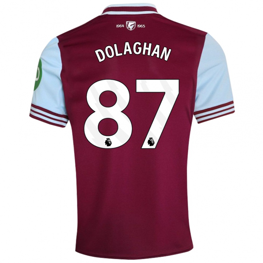 Niño Camiseta Brad Dolaghan #87 Rojo Oscuro 1ª Equipación 2024/25 La Camisa Argentina