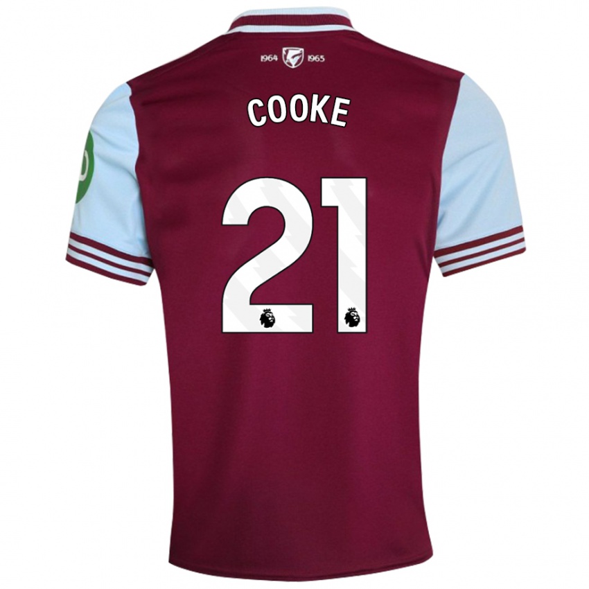 Niño Camiseta Shannon Cooke #21 Rojo Oscuro 1ª Equipación 2024/25 La Camisa Argentina