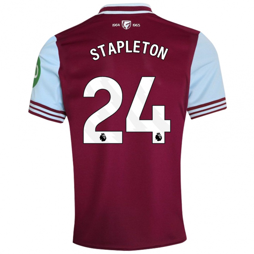 Niño Camiseta Jessie Stapleton #24 Rojo Oscuro 1ª Equipación 2024/25 La Camisa Argentina