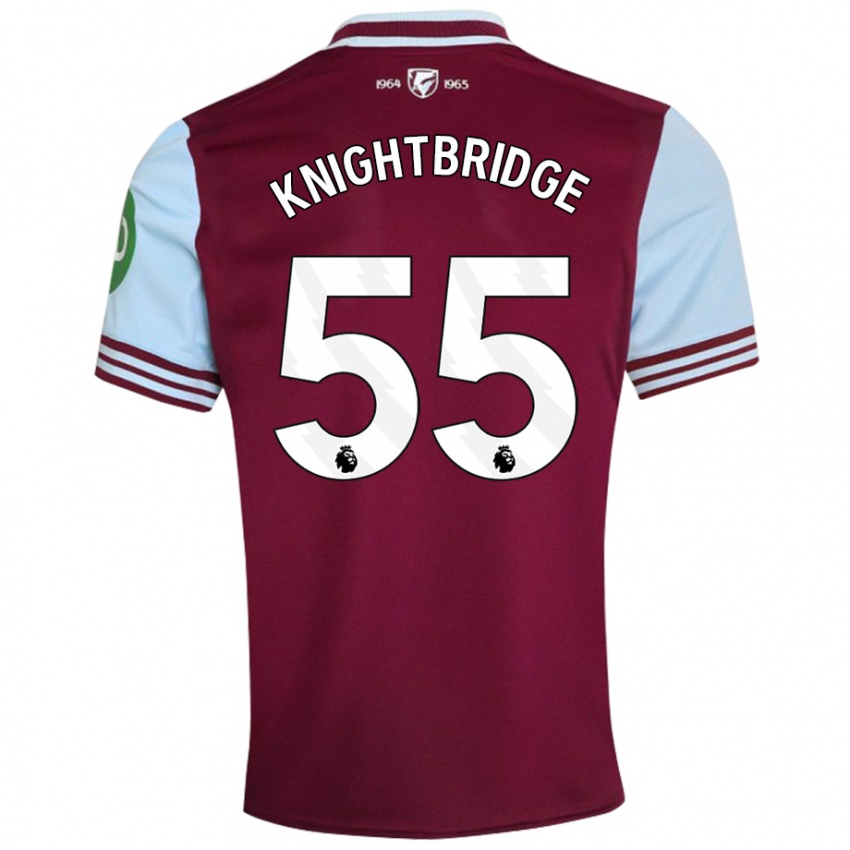 Niño Camiseta Jacob Knightbridge #55 Rojo Oscuro 1ª Equipación 2024/25 La Camisa Argentina