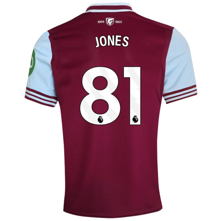 Niño Camiseta Liam Jones #81 Rojo Oscuro 1ª Equipación 2024/25 La Camisa Argentina