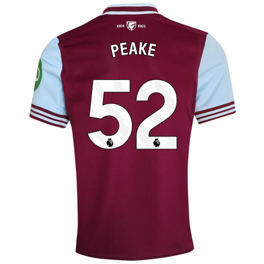 Niño Camiseta Lennon Peake #52 Rojo Oscuro 1ª Equipación 2024/25 La Camisa Argentina