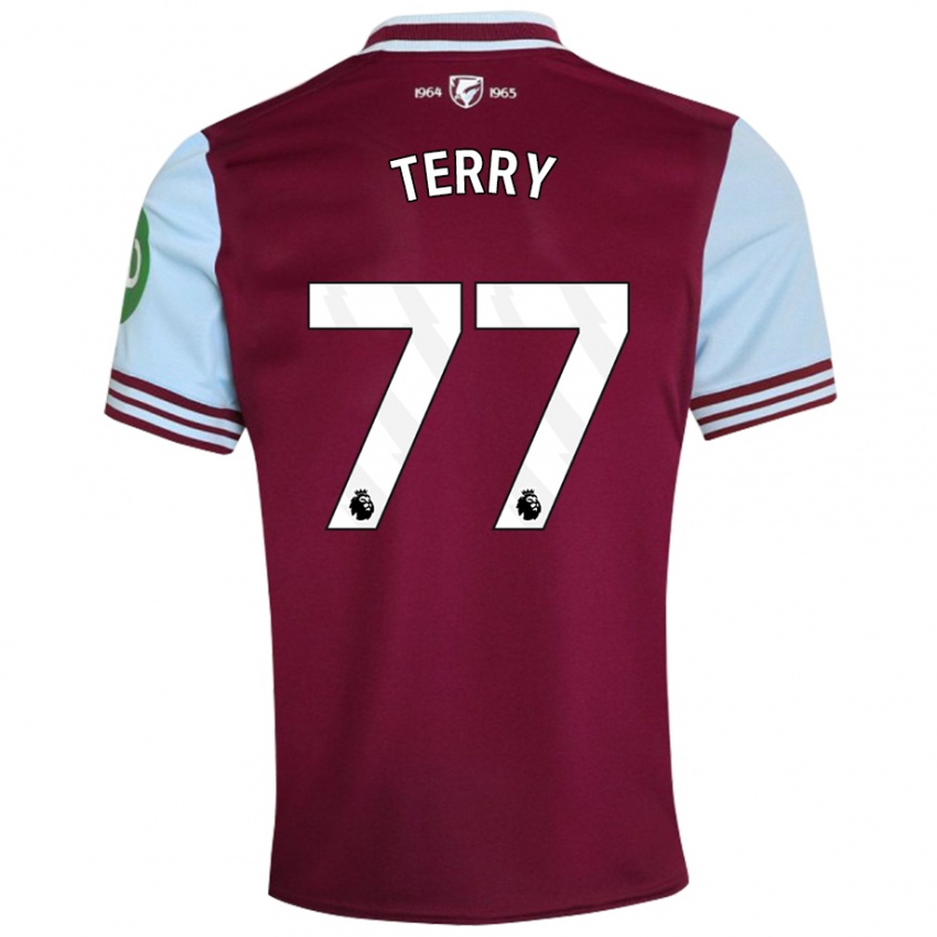 Niño Camiseta Mason Terry #77 Rojo Oscuro 1ª Equipación 2024/25 La Camisa Argentina