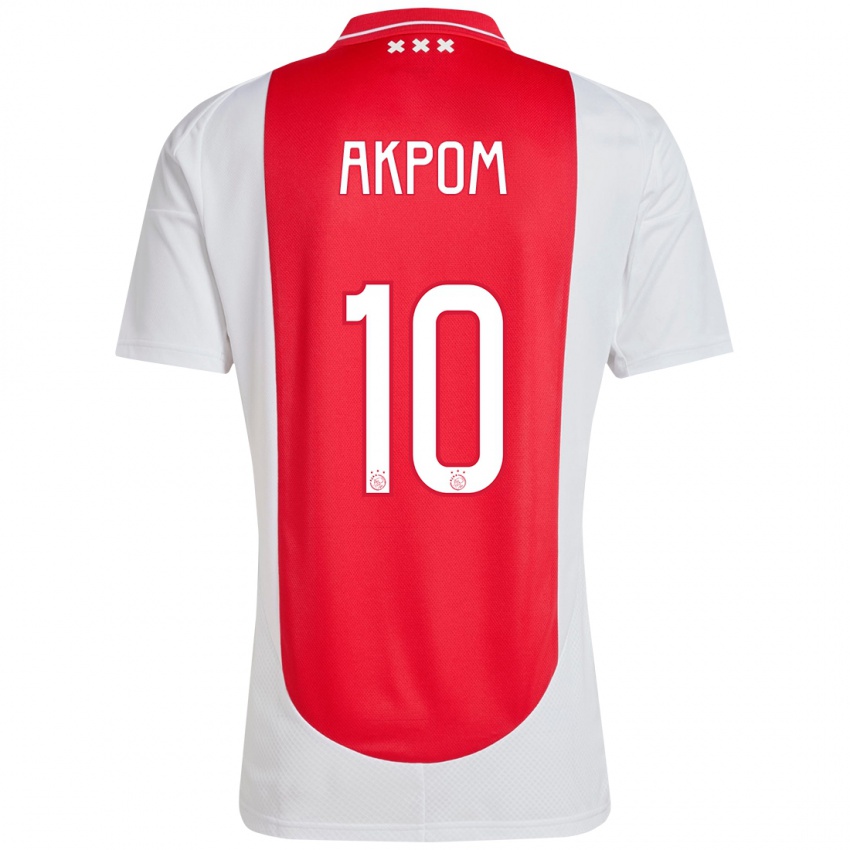 Niño Camiseta Chuba Akpom #10 Rojo Blanco 1ª Equipación 2024/25 La Camisa Argentina