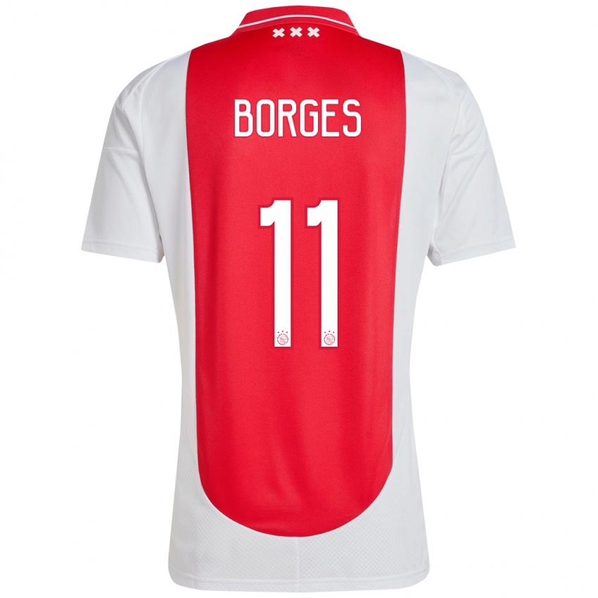 Niño Camiseta Carlos Borges #11 Rojo Blanco 1ª Equipación 2024/25 La Camisa Argentina