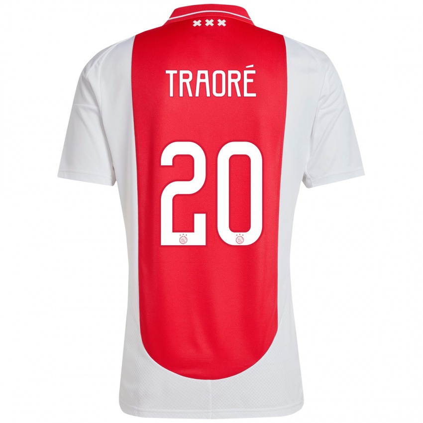 Niño Camiseta Bertrand Traoré #20 Rojo Blanco 1ª Equipación 2024/25 La Camisa Argentina