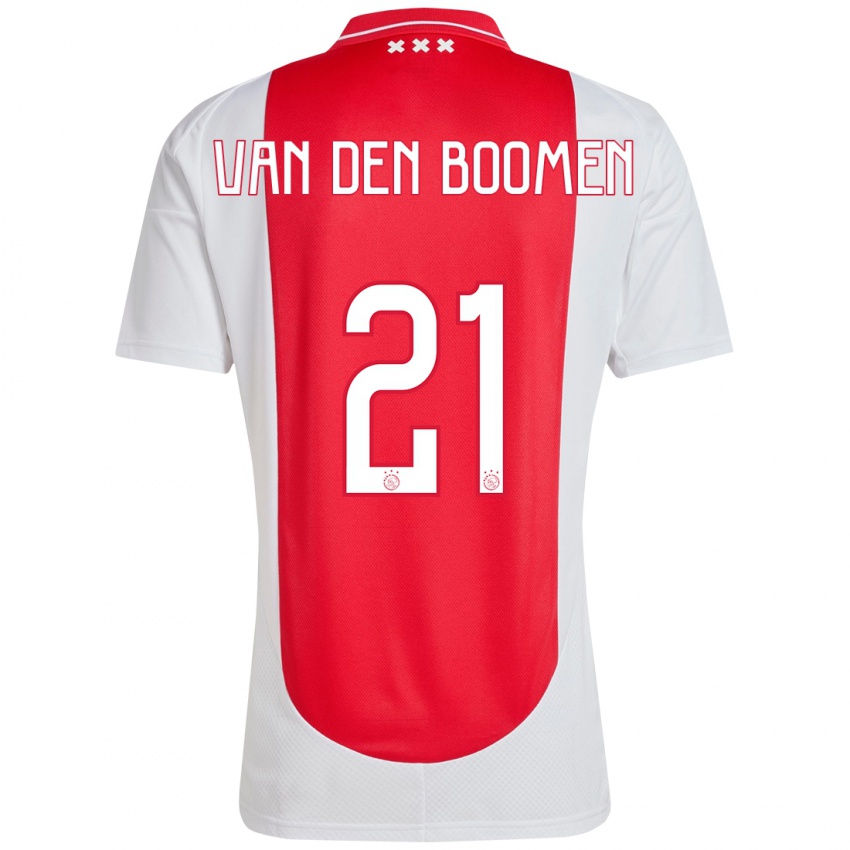 Niño Camiseta Branco Van Den Boomen #21 Rojo Blanco 1ª Equipación 2024/25 La Camisa Argentina