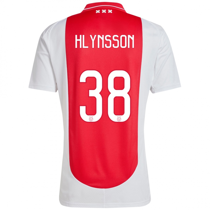 Niño Camiseta Kristian Hlynsson #38 Rojo Blanco 1ª Equipación 2024/25 La Camisa Argentina