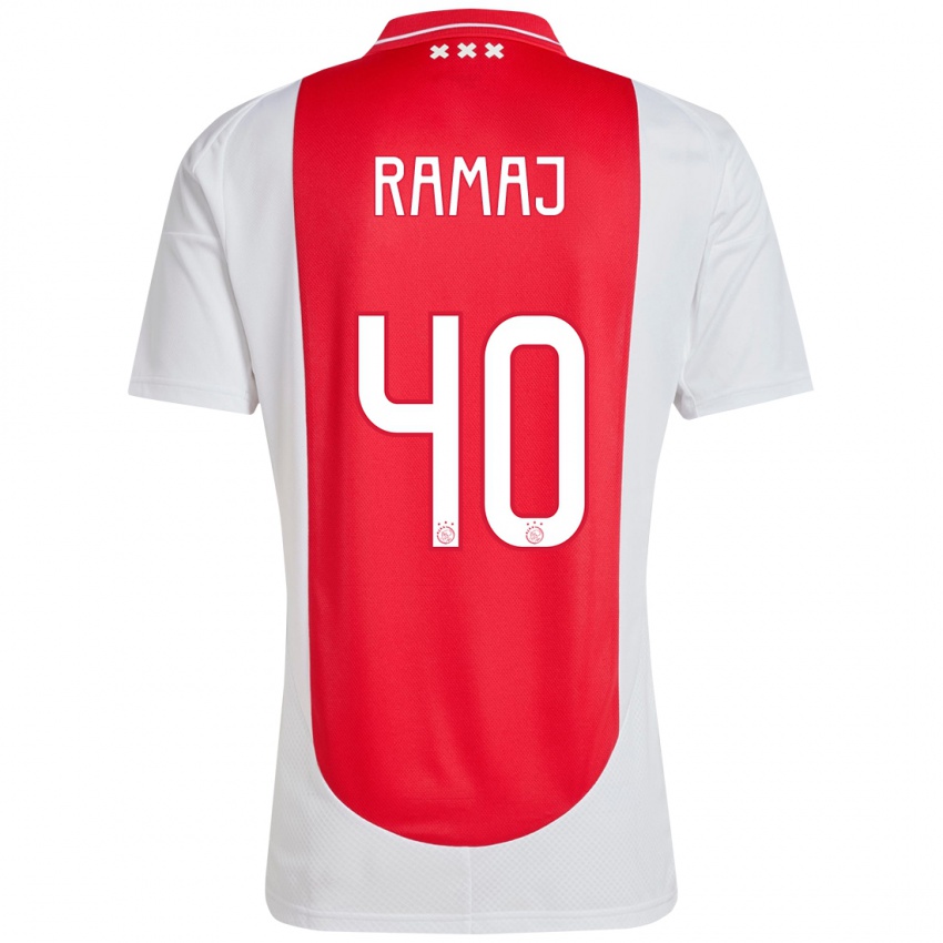 Niño Camiseta Diant Ramaj #40 Rojo Blanco 1ª Equipación 2024/25 La Camisa Argentina