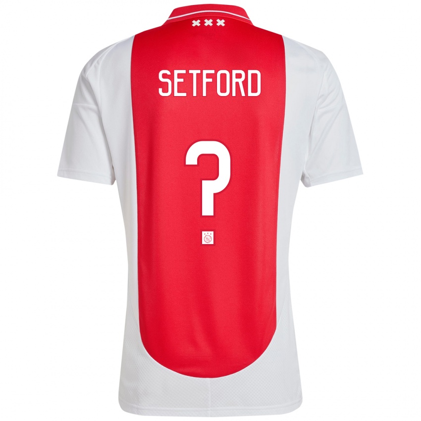 Niño Camiseta Charlie Setford #0 Rojo Blanco 1ª Equipación 2024/25 La Camisa Argentina