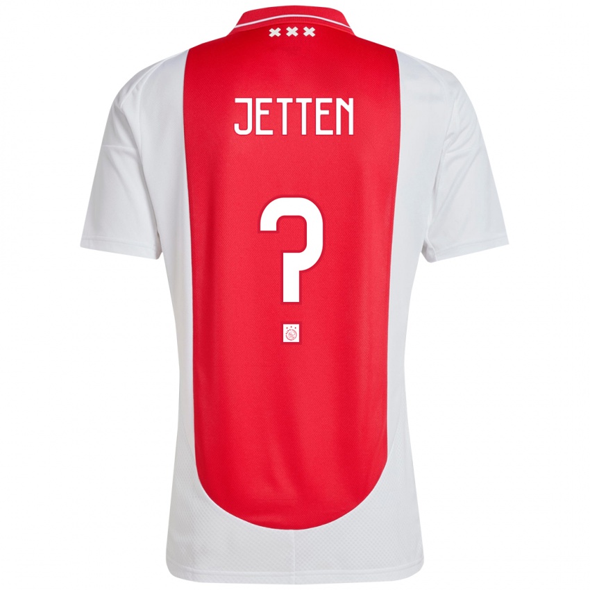 Niño Camiseta Lucas Jetten #0 Rojo Blanco 1ª Equipación 2024/25 La Camisa Argentina