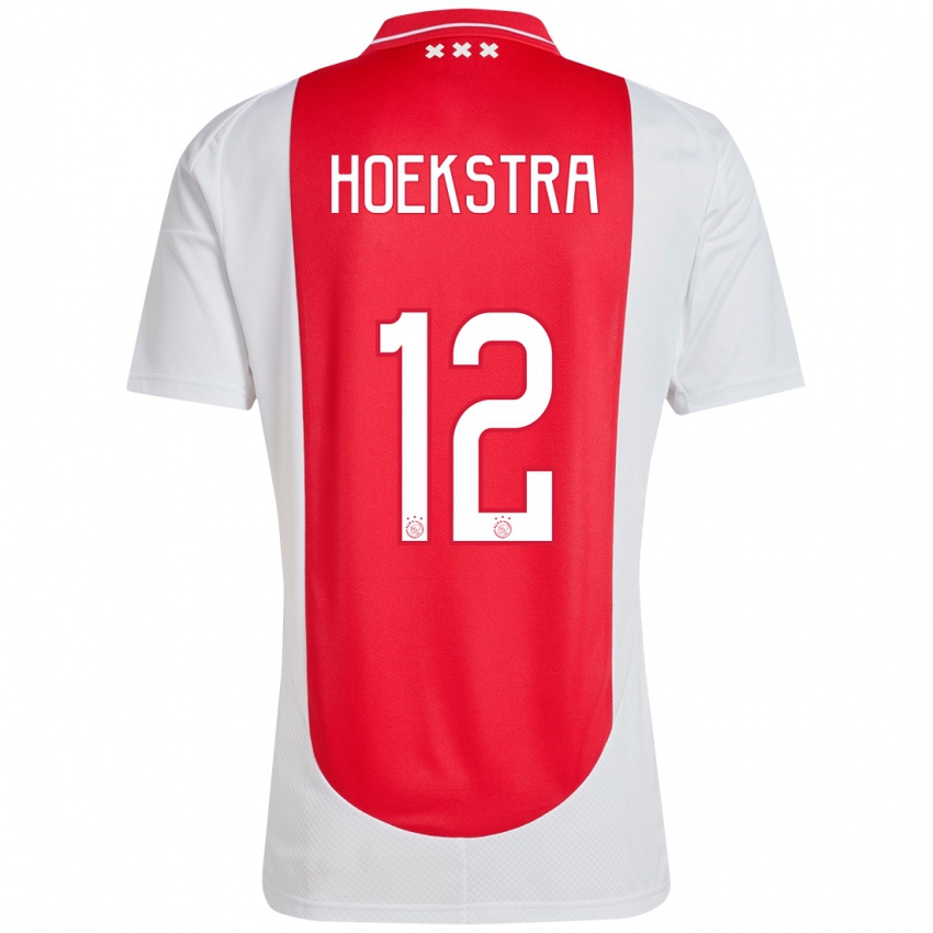 Niño Camiseta Isabelle Hoekstra #12 Rojo Blanco 1ª Equipación 2024/25 La Camisa Argentina