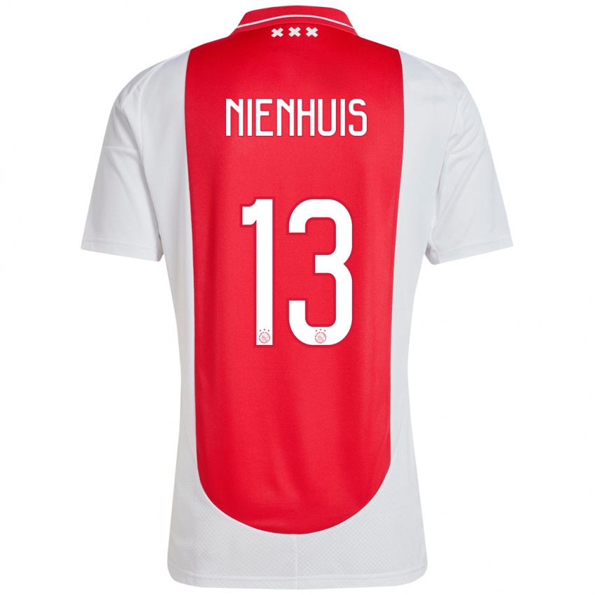 Niño Camiseta Lois Niënhuis #13 Rojo Blanco 1ª Equipación 2024/25 La Camisa Argentina