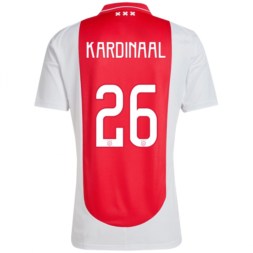 Niño Camiseta Isa Kardinaal #26 Rojo Blanco 1ª Equipación 2024/25 La Camisa Argentina