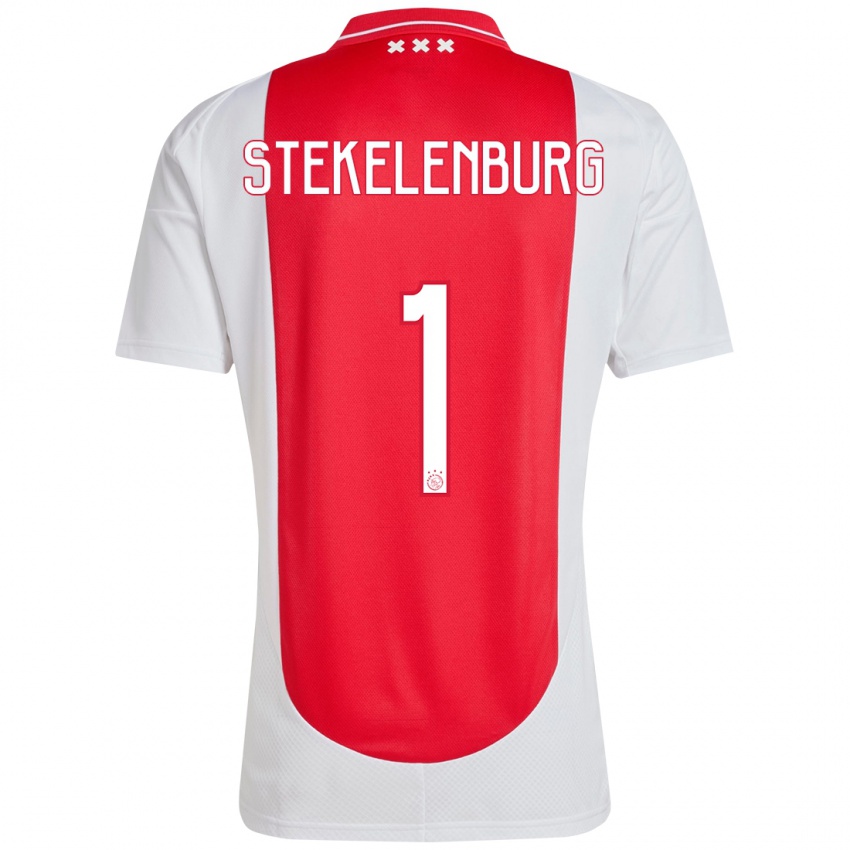 Niño Camiseta Maarten Stekelenburg #1 Rojo Blanco 1ª Equipación 2024/25 La Camisa Argentina