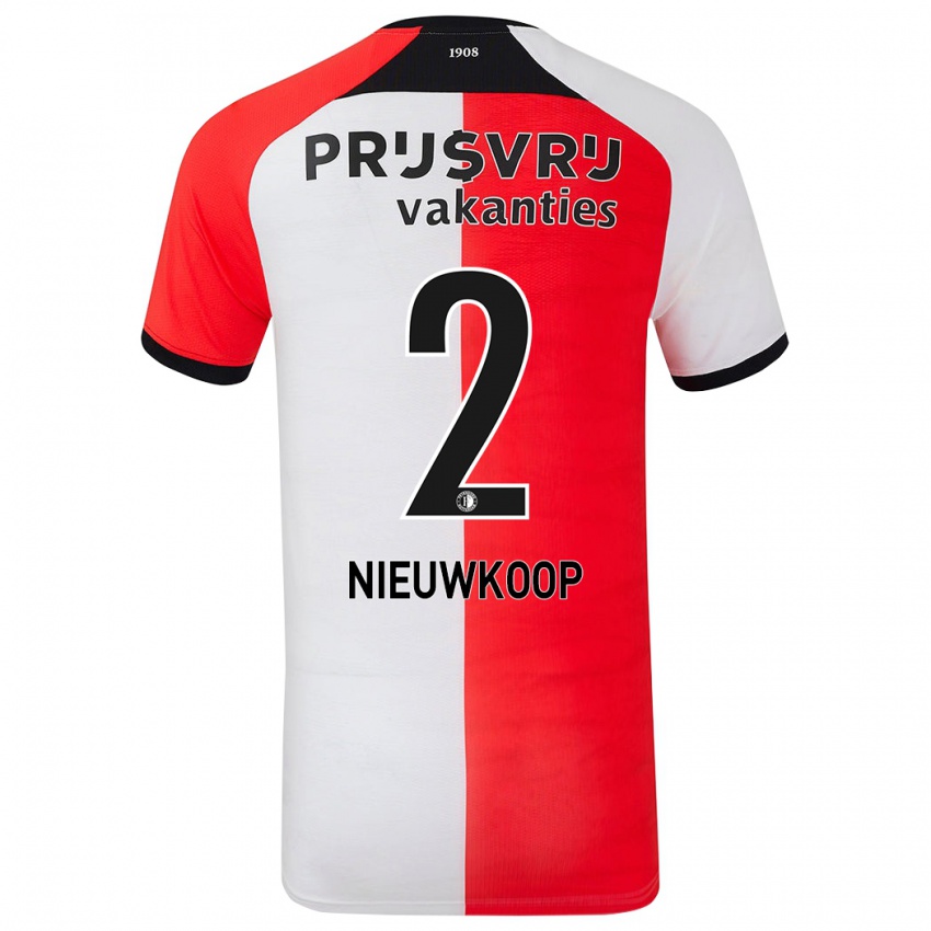 Niño Camiseta Bart Nieuwkoop #2 Rojo Blanco 1ª Equipación 2024/25 La Camisa Argentina