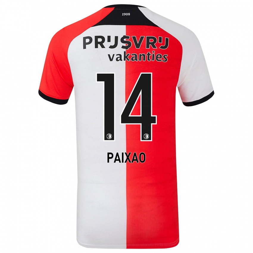 Niño Camiseta Igor Paixão #14 Rojo Blanco 1ª Equipación 2024/25 La Camisa Argentina