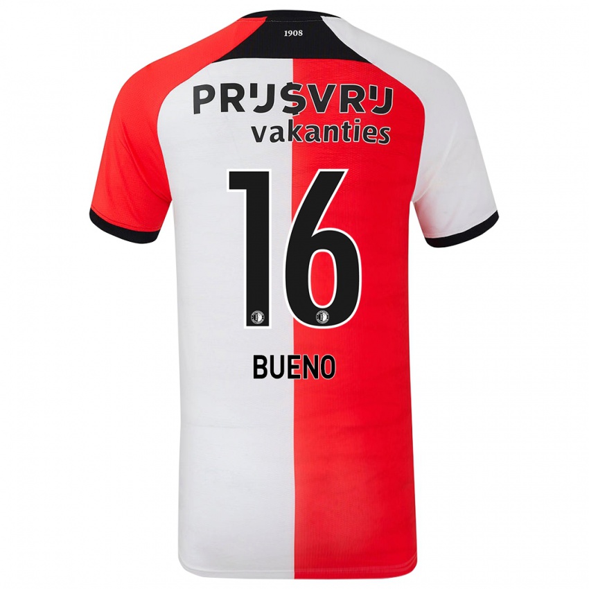 Niño Camiseta Hugo Bueno #16 Rojo Blanco 1ª Equipación 2024/25 La Camisa Argentina