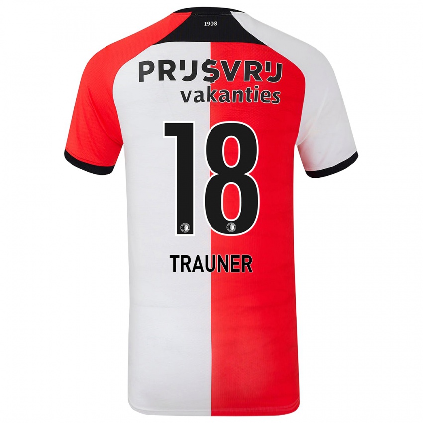 Niño Camiseta Gernot Trauner #18 Rojo Blanco 1ª Equipación 2024/25 La Camisa Argentina