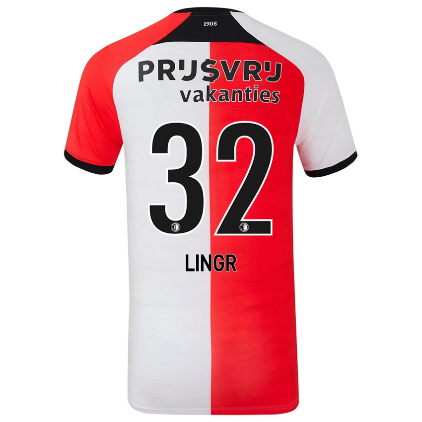 Niño Camiseta Ondrej Lingr #32 Rojo Blanco 1ª Equipación 2024/25 La Camisa Argentina