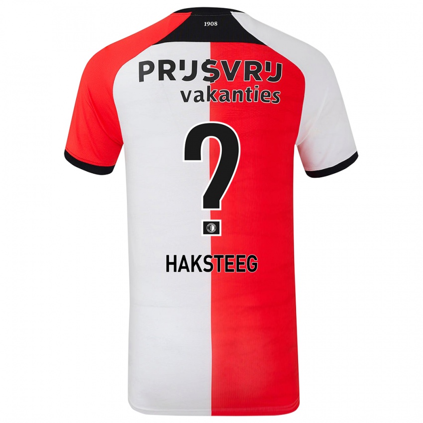 Niño Camiseta Tim Haksteeg #0 Rojo Blanco 1ª Equipación 2024/25 La Camisa Argentina