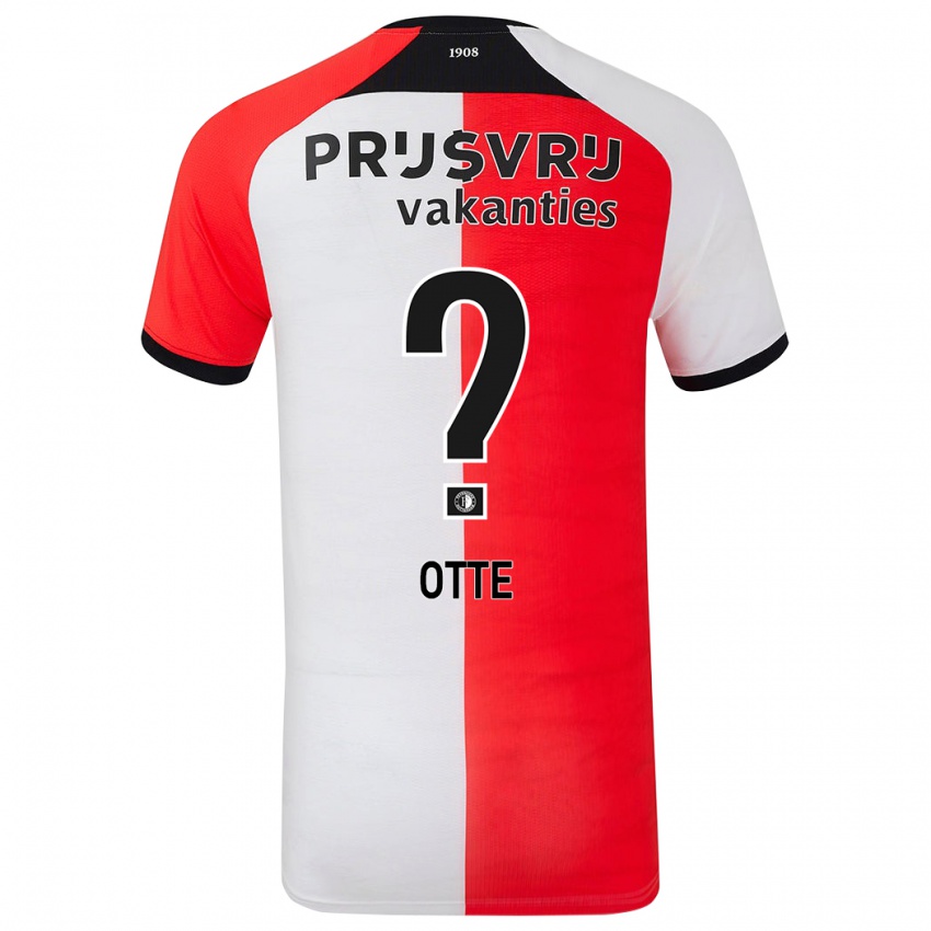 Niño Camiseta Björn Otte #0 Rojo Blanco 1ª Equipación 2024/25 La Camisa Argentina